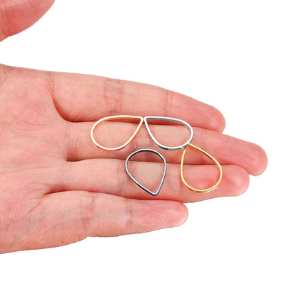 30pcs Teardrop Colorful Jump Rings