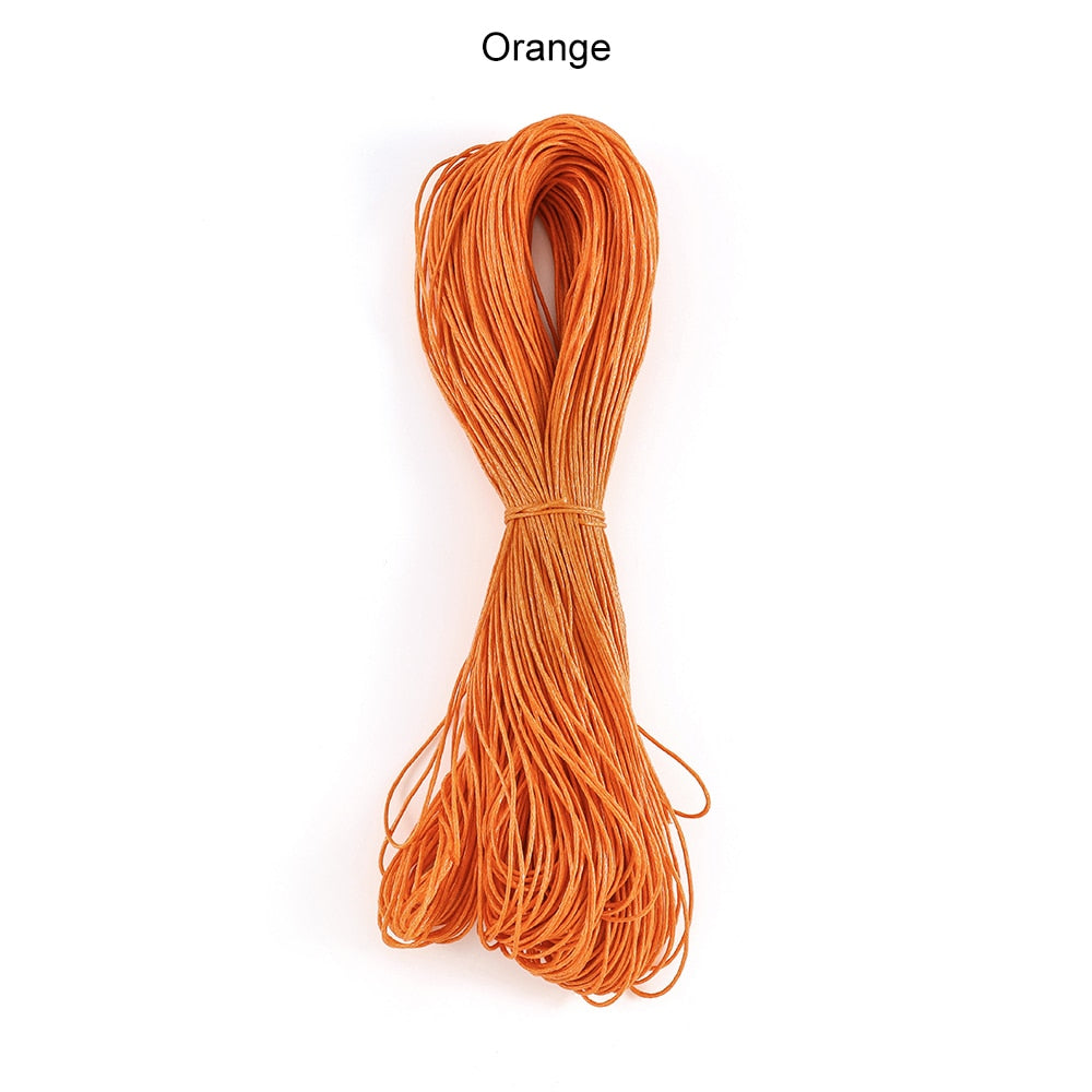 1 mm Polyester Braided Rope, Beaded Cord Wax, 65m lot