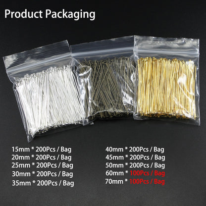 20-70mm Flat Head Pins, 100-200pcs