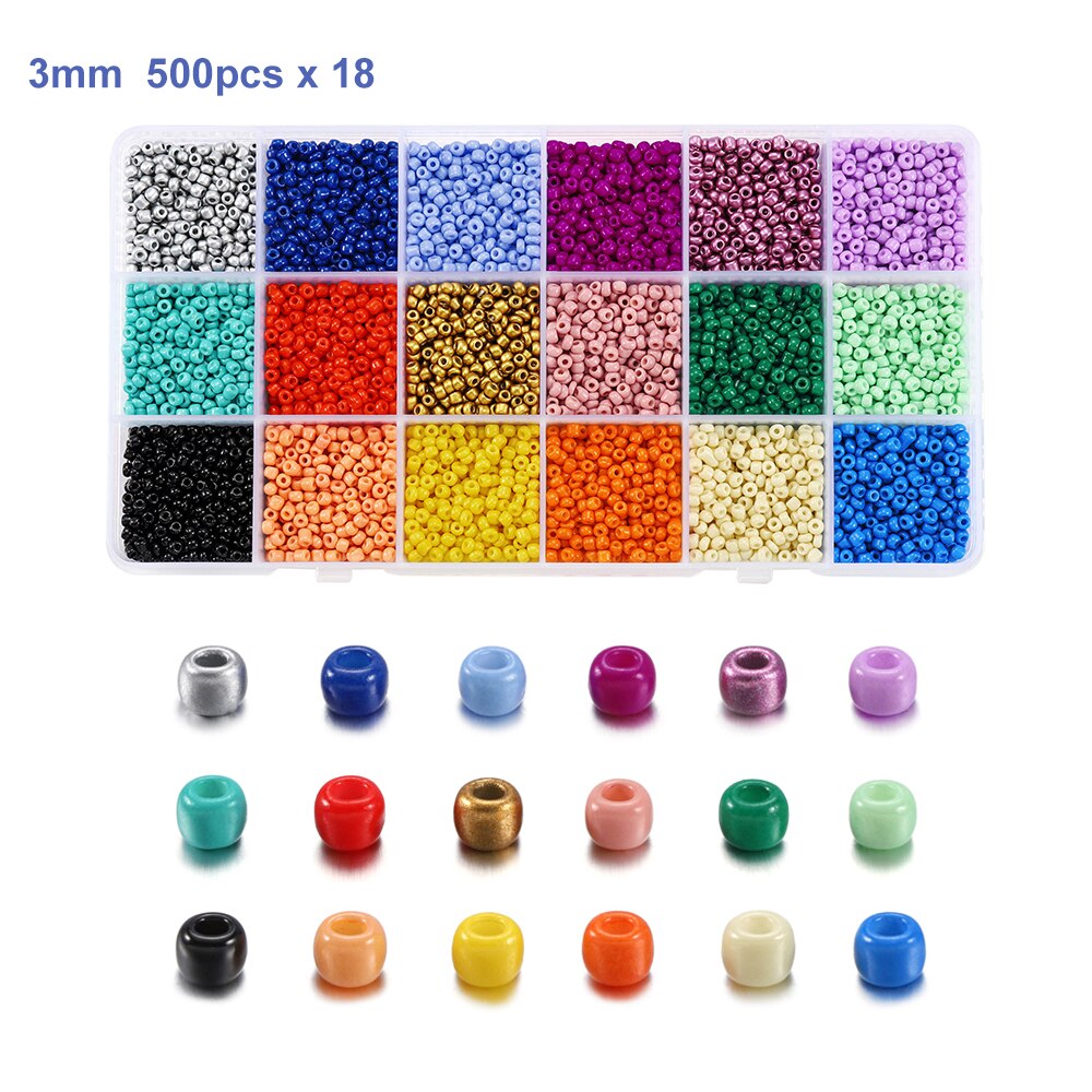 3mm Charm Beads 9000pcs Box Set