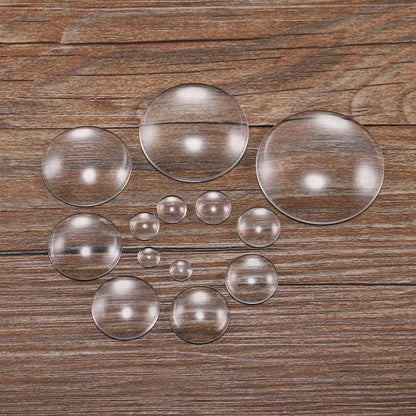 5 à 50 cabochons en verre transparent assortis