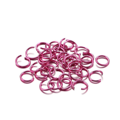 300pcs 6-10mm Aluminum Soft Open Loop Jump Rings