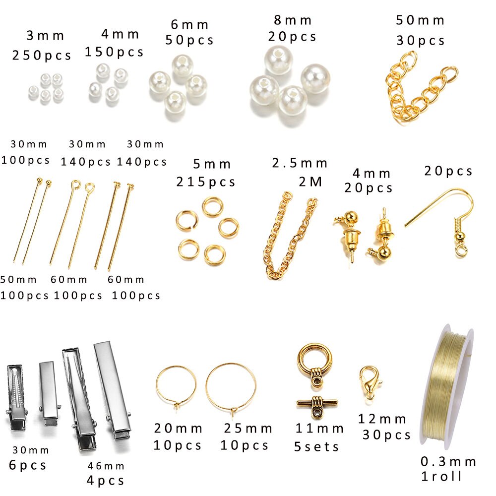 Jewelry Making Supplies Kit, 1200pcs