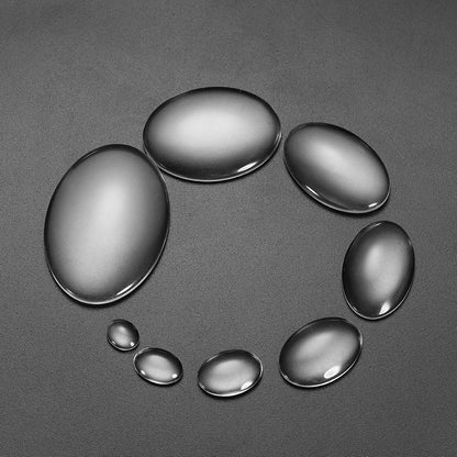 5-50pcs 10-50mm Oval Transparent Glass Cabochon