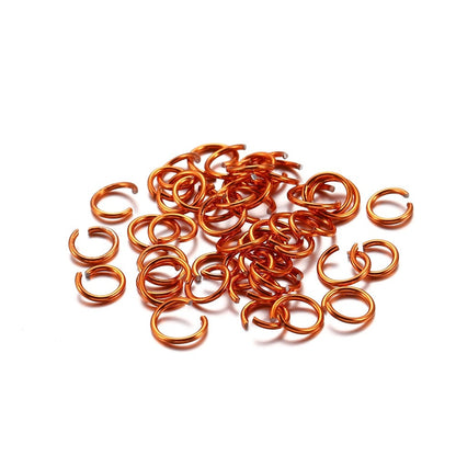 300pcs 6-10mm Aluminum Soft Open Loop Jump Rings