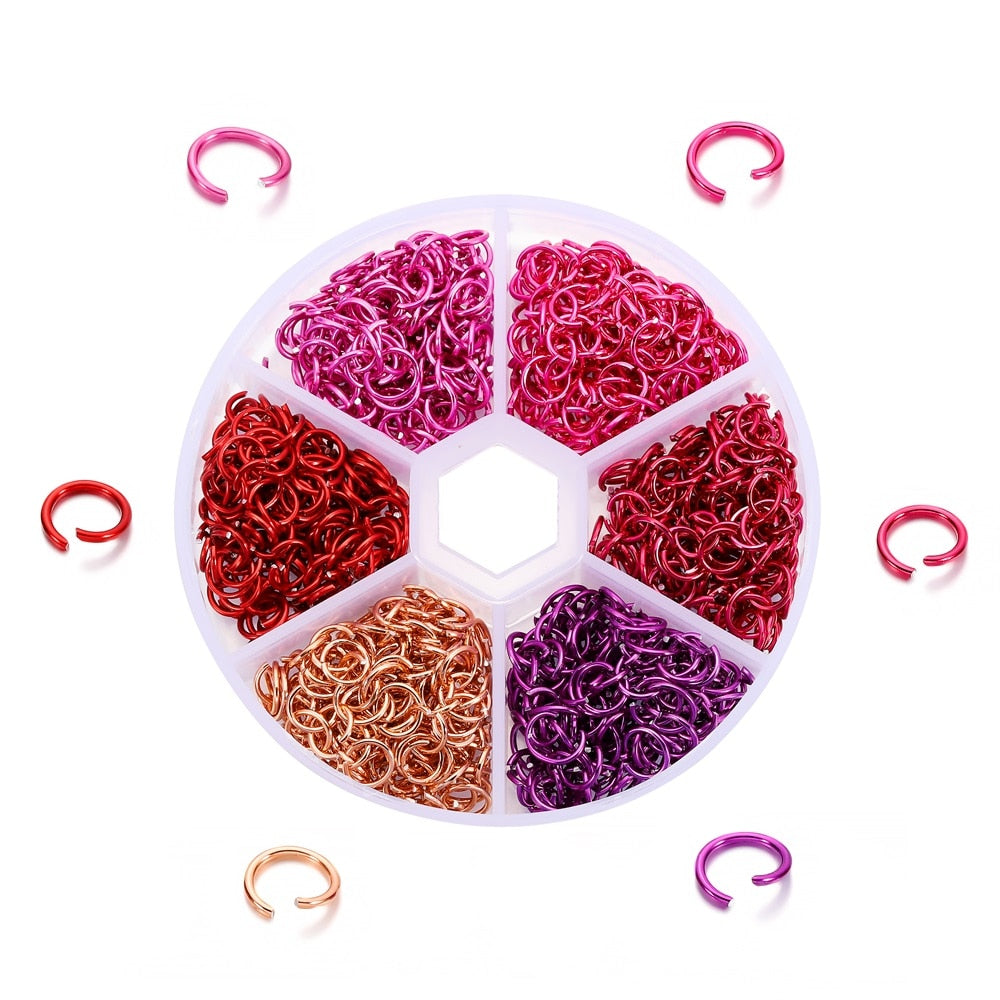 Ensemble de bagues colorées à boucle unique pour la fabrication de bijoux