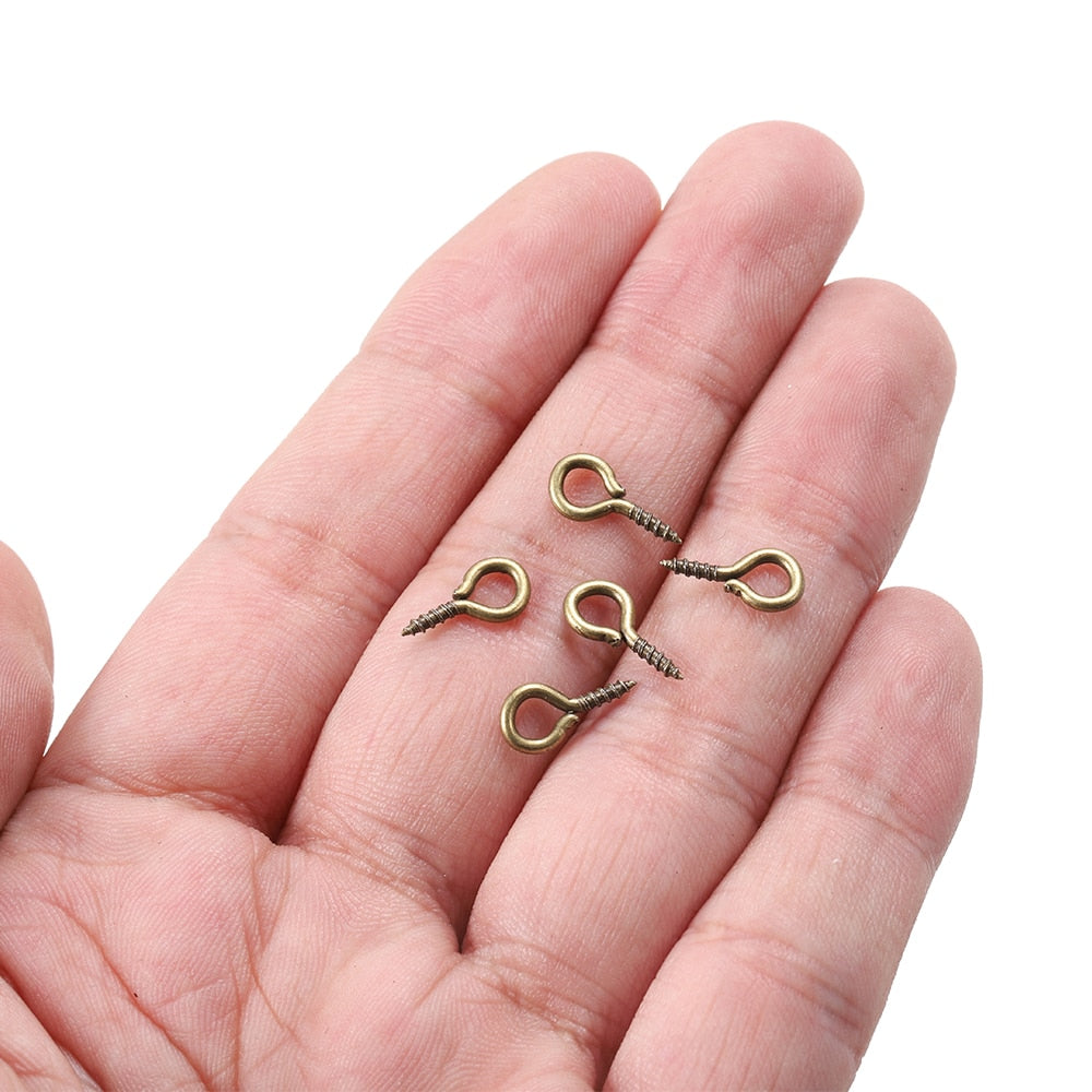 Gold Mini Eye Pins, 100-200pcs 5-6.5mm