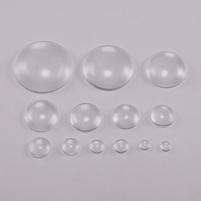 5-50pcs 8-30mm Round Flat Back Glass Cabochon