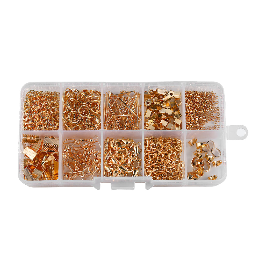 5-Color Jewelry Findings Set, 1020pcs