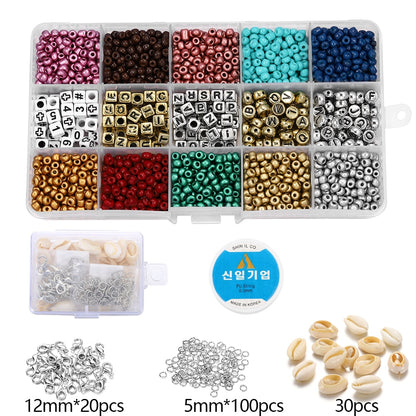 3 mm Charm-Perlen, 9000-teiliges Box-Set