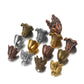 Capuchons de perles de fleurs creuses en alliage doré, 2 pièces