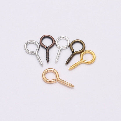 4x8-5x10mm Screw Eye Pins, 200pcs