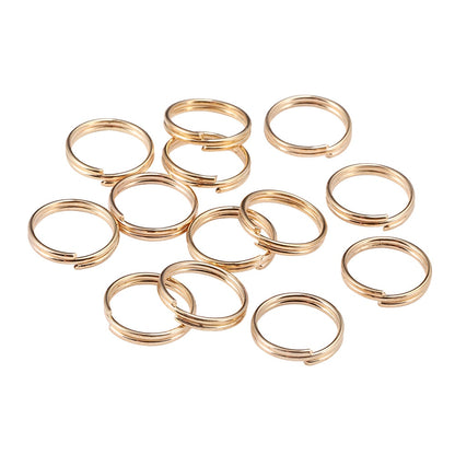 200pcs 6-12mm Gold Double Loop Jump Rings