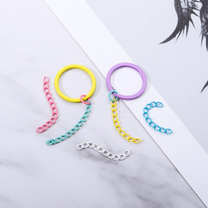 Chaîne d'extension de collier colorée de 5 cm, lot de 30 à 100 pièces