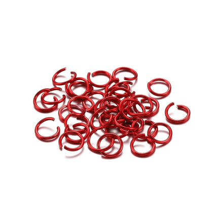 300pcs 6-10mm Aluminum Soft Open Loop Jump Rings