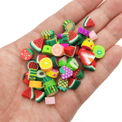 50pcs Mixed Shape Polymer Clay Beads