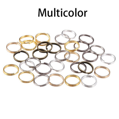 4-12mm Gold Double Loop Ringsб 50-200pcs