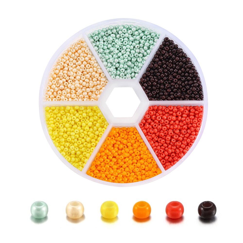 2mm Glass Seed Beads Set, 4800pcs