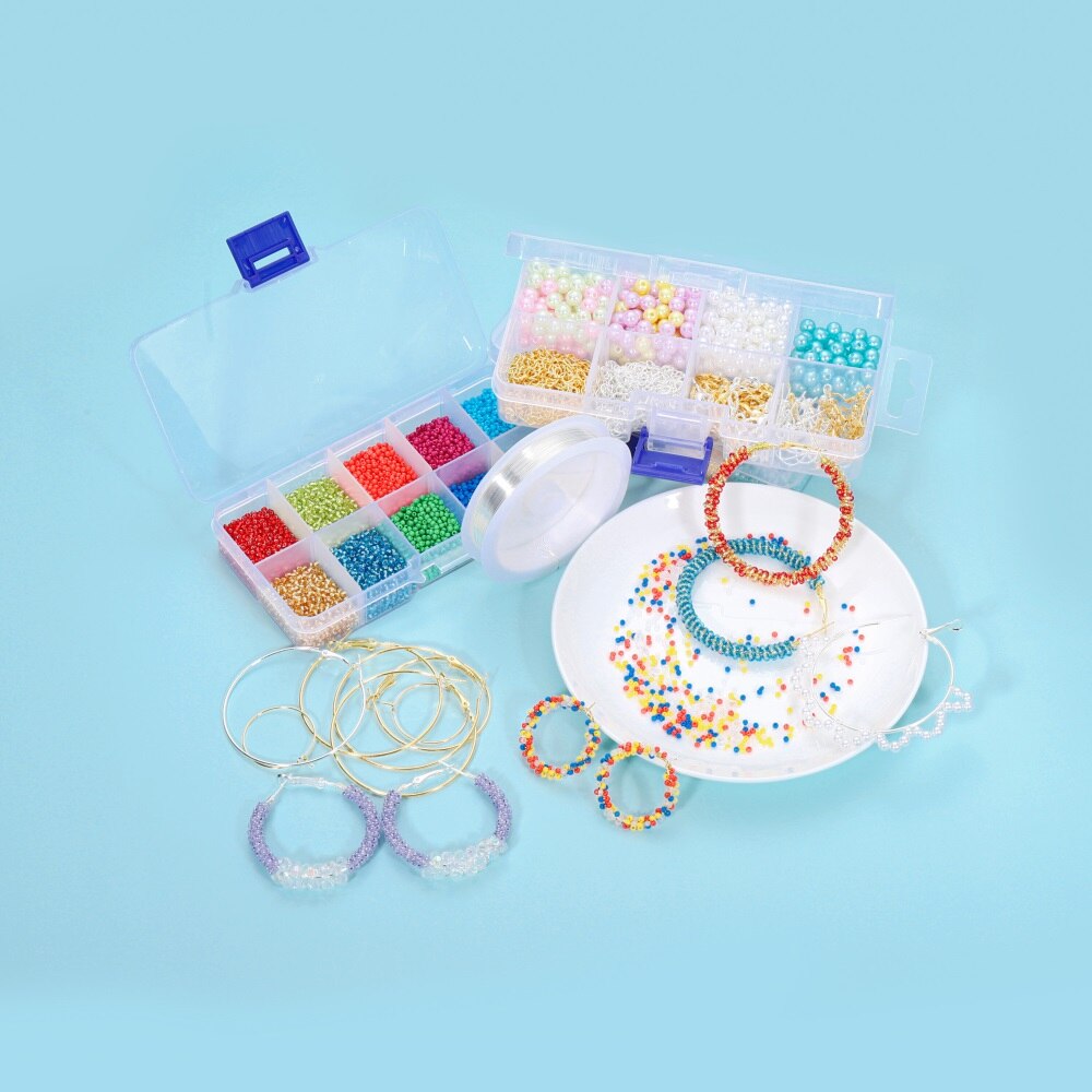 Kit de fabrication de bijoux en perles de couleurs mélangées