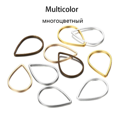 30pcs Teardrop Colorful Jump Rings