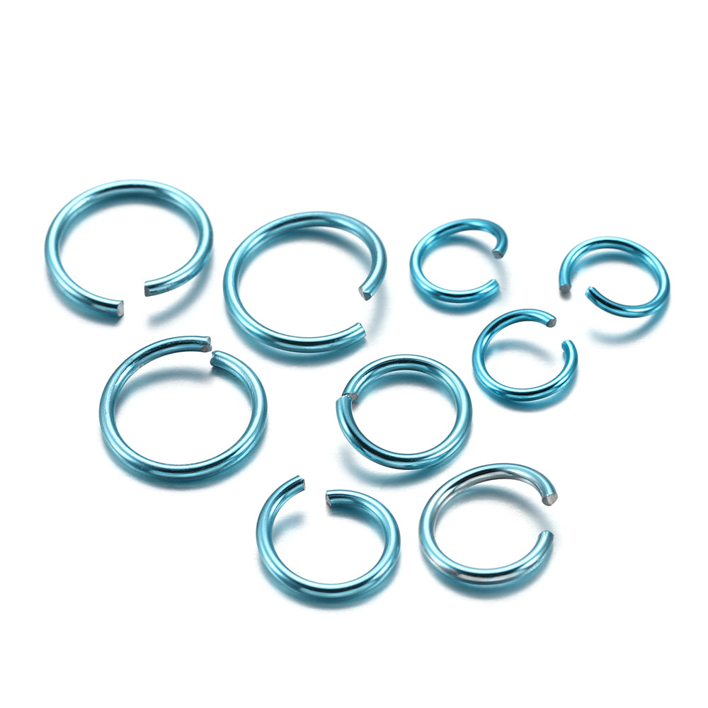 300 anneaux de saut à boucle ouverte souple en aluminium de 6 à 10 mm