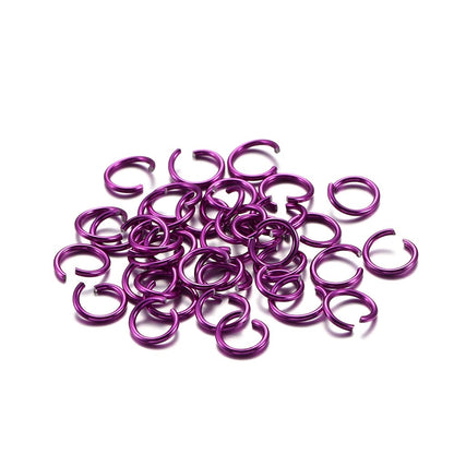 300pcs 6-10mm Aluminum Soft Open Loop Jump Rings