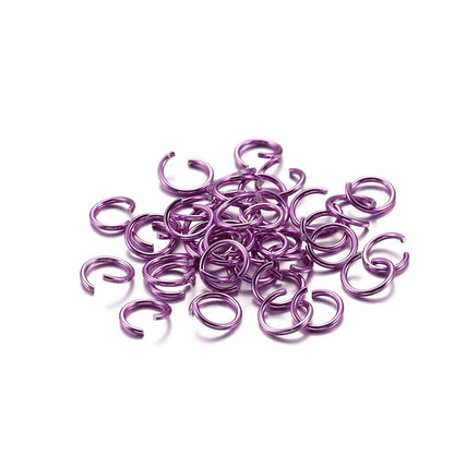 300pcs 6-10mm Aluminum Soft Open Loop Jump Rings