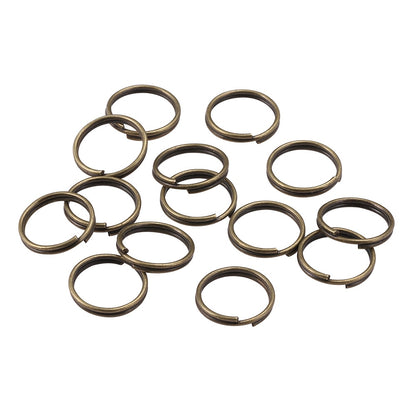 4-12mm Gold Double Loop Ringsб 50-200pcs