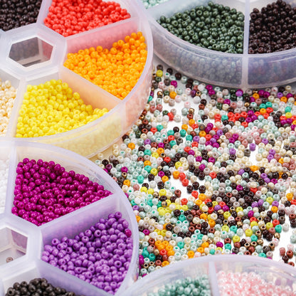 2mm Glass Seed Beads Set, 4800pcs