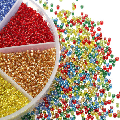 2mm Glass Seed Beads 6300pcs Set