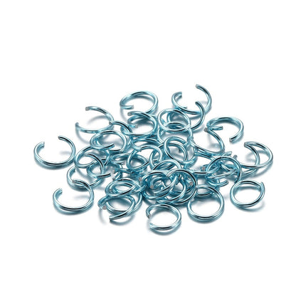 300pcs 6-10mm Aluminum Soft Open Loop Jump Rings