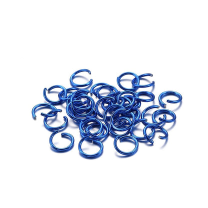 300pcs 6-10mm Aluminum Soft Open Loop Jump Rings