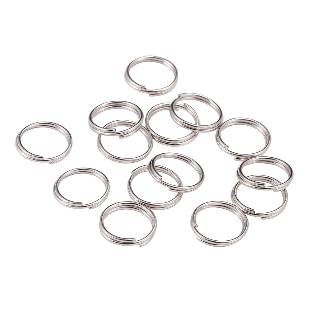 200pcs 6-12mm Gold Double Loop Jump Rings