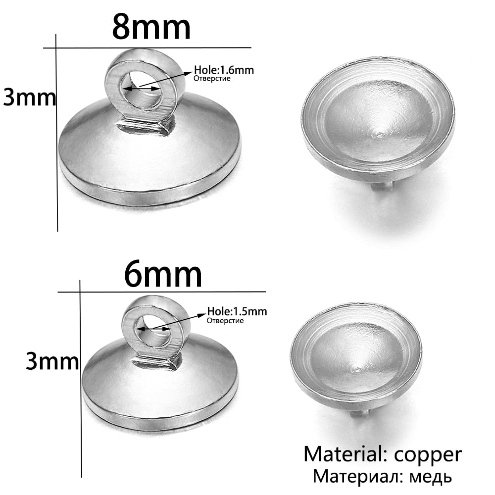 Copper Wishing Bottle Pendant Bead Caps, 50pcs