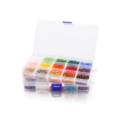 Kit de perles toupies en verre 4 mm, 3000 pièces