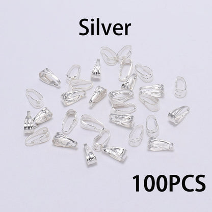 Pendant Clips Pinch Bail, 50-100pcs