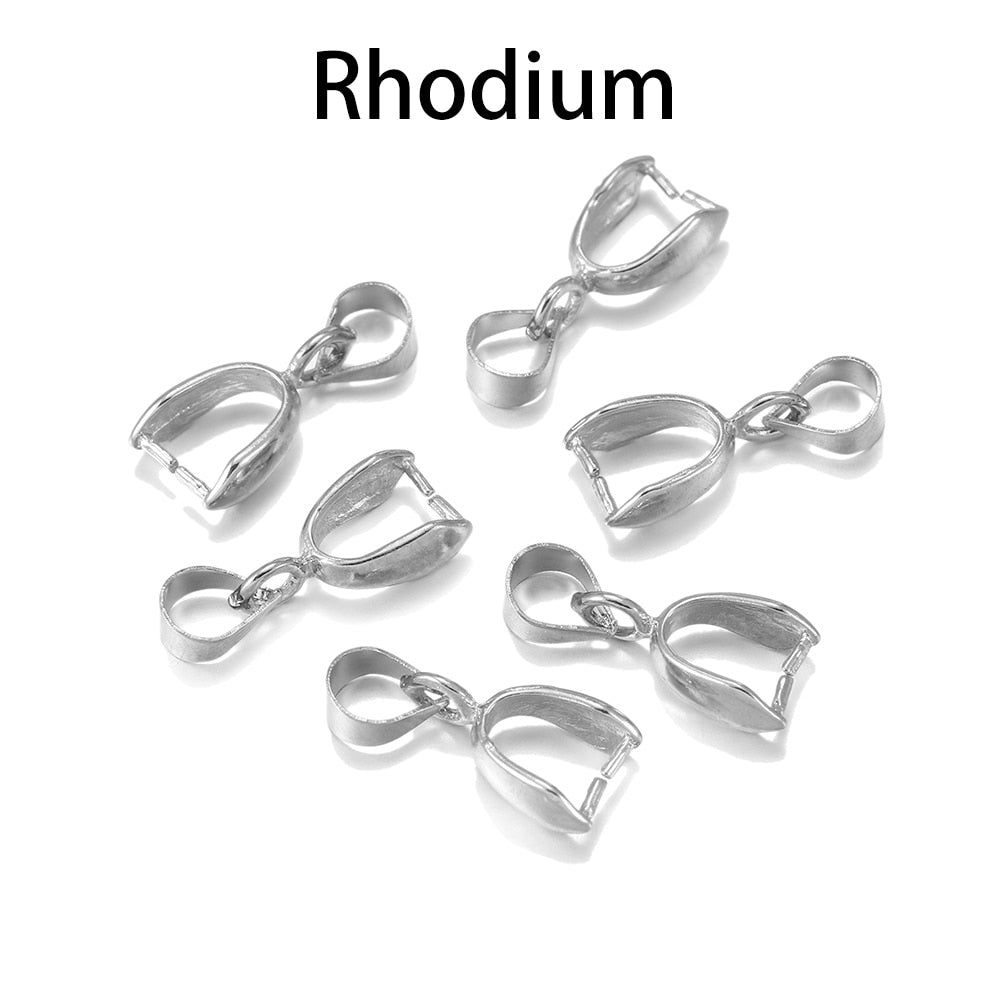 10-50pcs/lot Melon Seeds Buckle Pendants Clasps Hook Clip Bail Connector  Copper Charm Bail Beads Supplies For Jewelry Making DiY