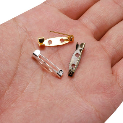 50pcs 15-35mm Size Brooch Clip Base Pins