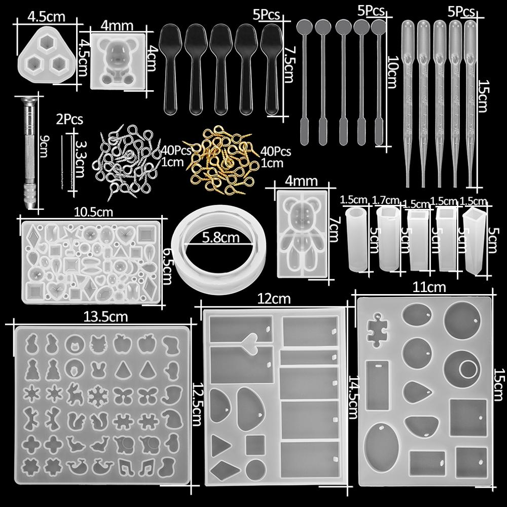 Epoxy Casting Molds Sets, 15-348Pcs