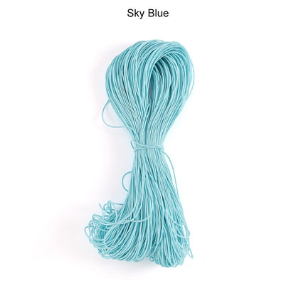 1 mm Polyester Braided Rope, Beaded Cord Wax, 65m lot