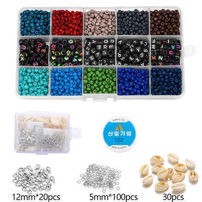 3 mm Charm-Perlen, 9000-teiliges Box-Set