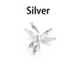 Filigrane Blütenblatt-Perlenkappen aus Silber und Gold, 100 Stück
