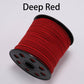 2.5 mm Flat Faux Suede Braided Cord Korean Velvet Leather, 10m lot