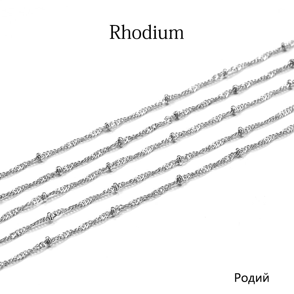 Perle de collier de chaîne à billes de 1,8 mm, lot de 5 m