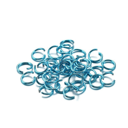 300pcs 6-10mm Aluminum Soft Open Loop Jump Rings