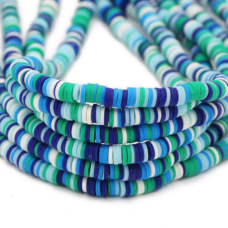 Polymer Clay Bead Strand - Mixed - 6mm Discs