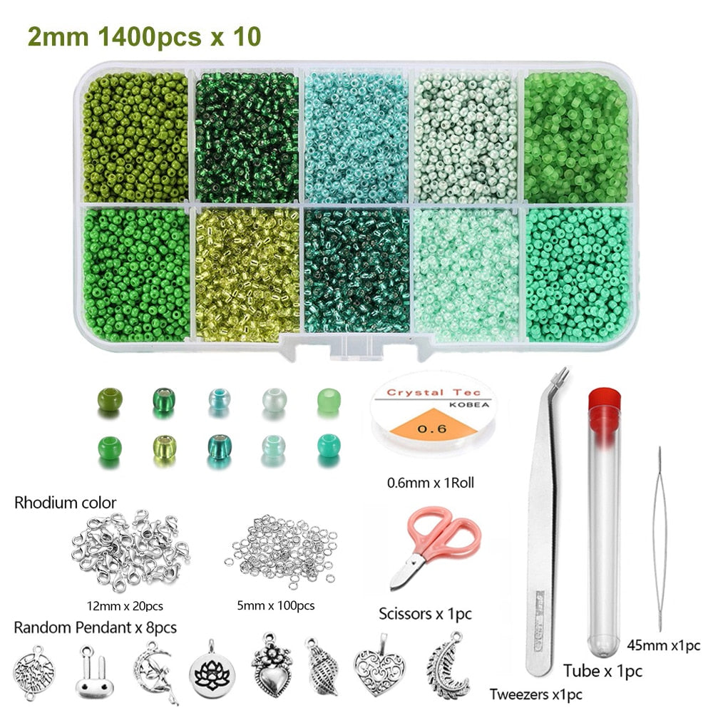 14000pcs Czech Seed Beads Box Set