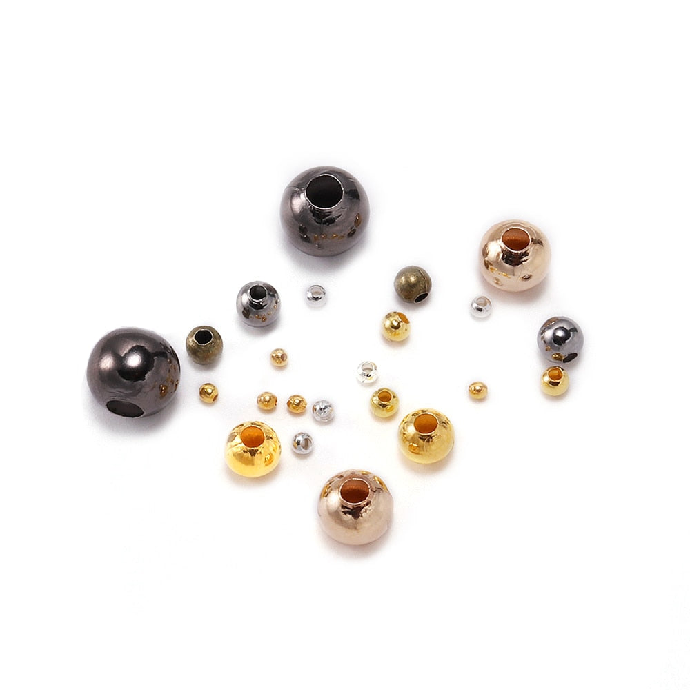 Round Spacer Bead Ball 2-10mm, 30-500pcs