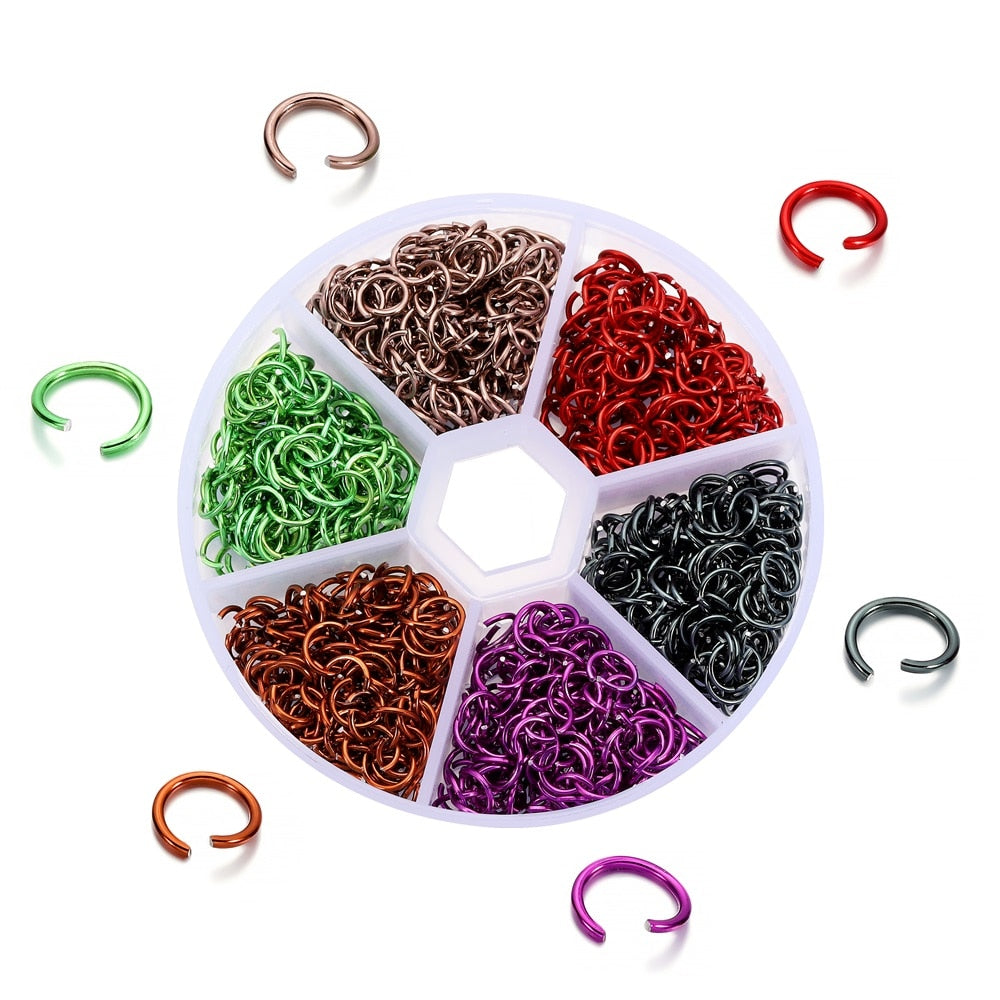 Ensemble de bagues colorées à boucle unique pour la fabrication de bijoux