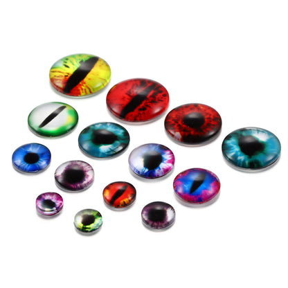 20PCS 8-20mm Mixed Colors Glass Cabochon for DIY